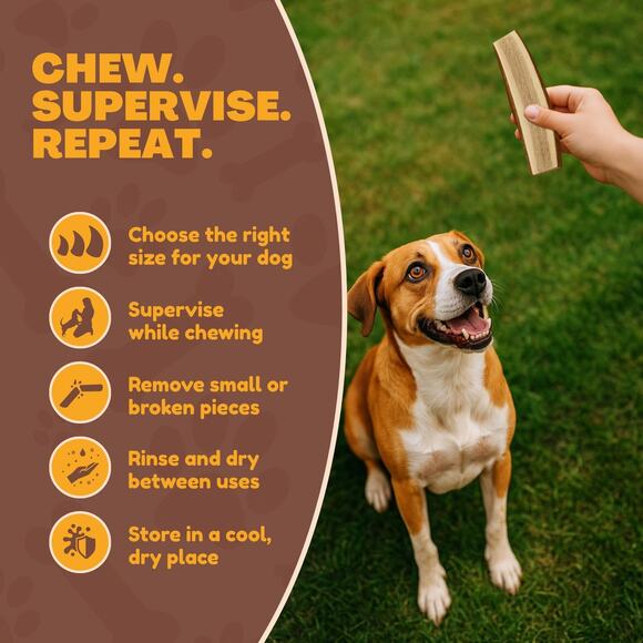 NWT WhiteTail Naturals Split Red Deer Antlers Medium Breed Dog Treats, 6 Count - Picture 3 of 8